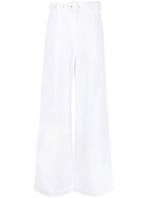 Co high-waisted wide-leg trousers - White