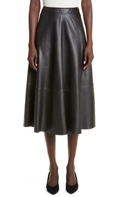 CO Leather A-Line Skirt in 001 Black