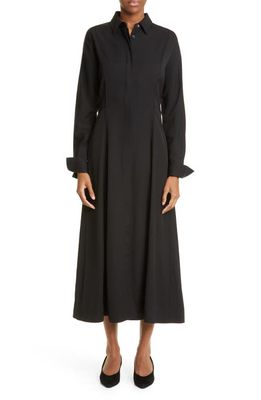 CO Long Sleeve Twill Shirtdress in 001 Black