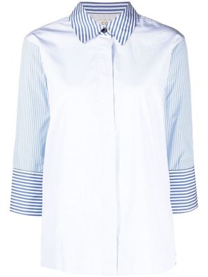 Co patchwork stripe organic cotton shirt - Blue
