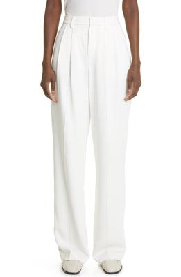 CO Pleat Front Stretch Trousers in 110 Ivory