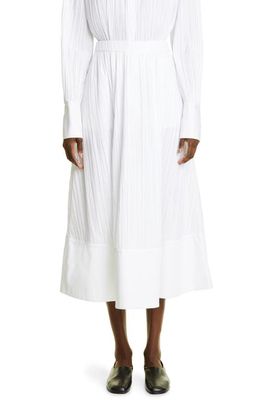 CO Pleated A-Line Skirt in White