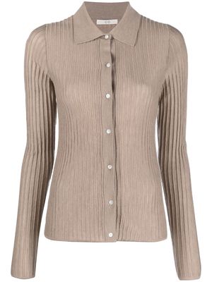 Co ribbed-knit cashmere cardigan - Brown