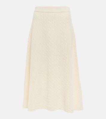 CO Ribbed-knit cashmere skirt