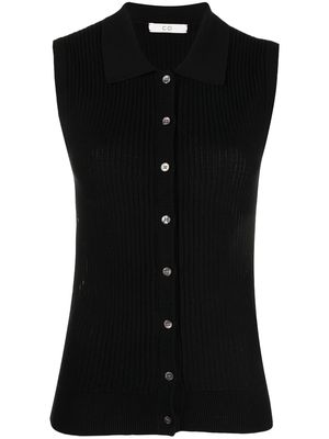 Co sleeveless silk cardigan - Black