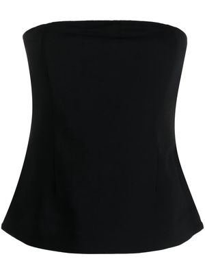Co strapless stretch-crepe top - Black