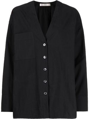 Co V-neck cotton shirt - Black