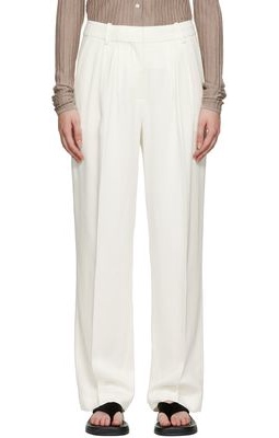 CO White Front Pleat Trousers