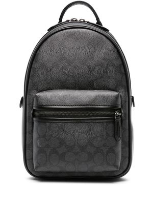 Coach Charter monogram leather backpack - Grey