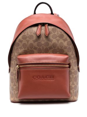 Coach colourblock monogram backpack - Brown