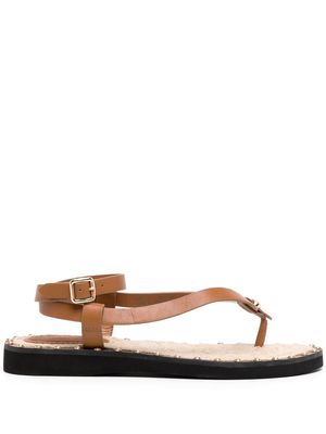 Coach Gracey leather sandals - Brown