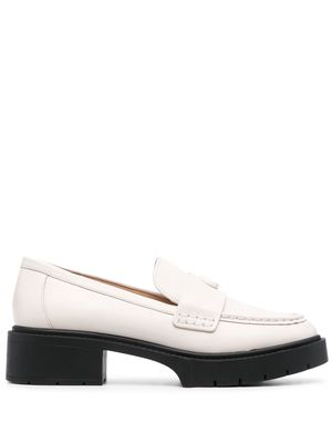 Coach Leah chunky sole leather loafers - Neutrals