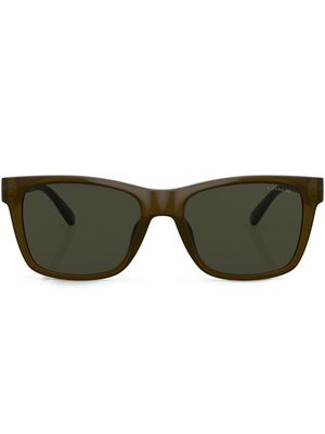 Coach logo square-frame sunglasses - Green