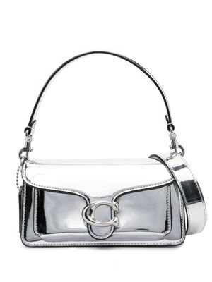 Coach mini Tabby metallic-effect shoulder bag - Silver