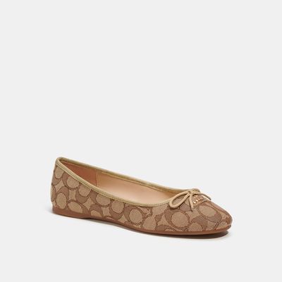 Coach Outlet Alina Ballet In Signature Jacquard - Beige