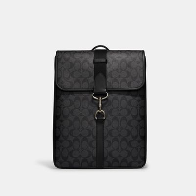 Coach Outlet Blaine Backpack In Signature Canvas - Black