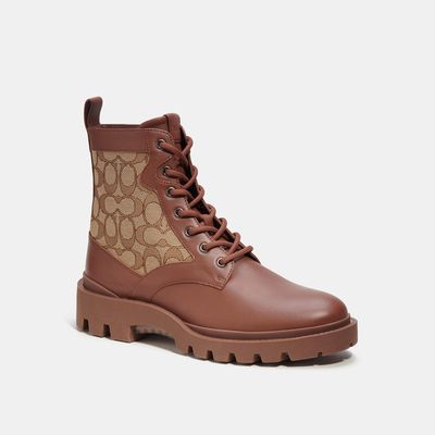 Coach Outlet Citysole Boot With Signature Jacquard - Brown