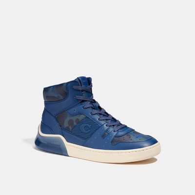 Coach Outlet Citysole High Top Sneaker With Camo Print - Blue