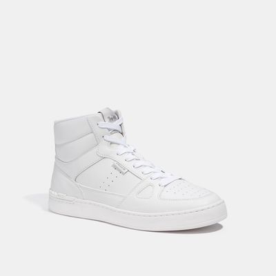Coach Outlet Clip Court High Top Sneaker - White