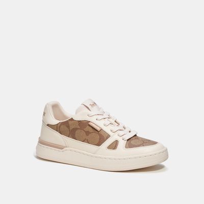 Coach Outlet Clip Court Low Top Sneaker In Signature Canvas - Multi