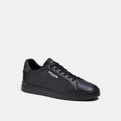 Coach Outlet Clip Low Top Sneaker With Signature Canvas - Black