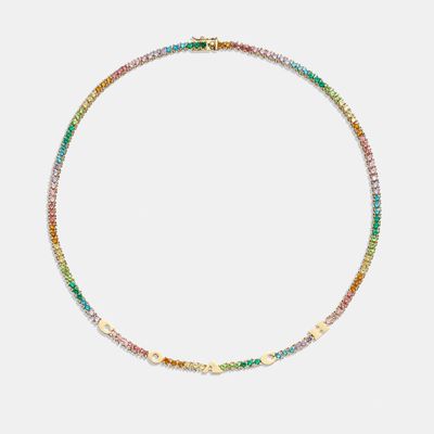 Coach Outlet Coach Rainbow Tennis Necklace - Gold/Multi