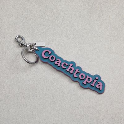 Coach Outlet Coachtopia Bag Charm In Coachtopia Leather - Pink