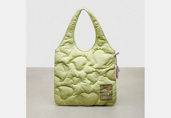 Coach Outlet Coachtopia Loop Quilted Heart Flat Tote - Green