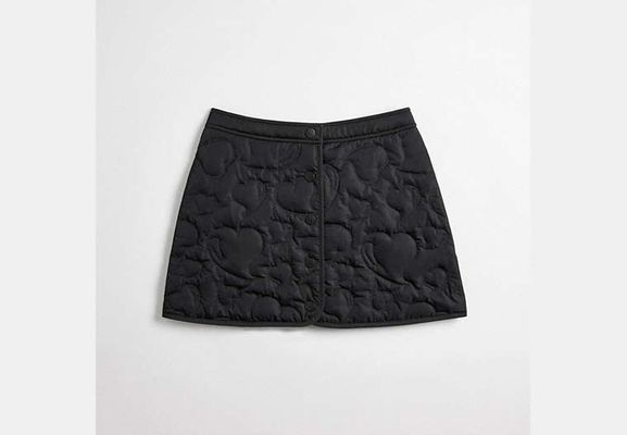 Coach Outlet Coachtopia Loop Quilted Heart Mini Skirt - Black