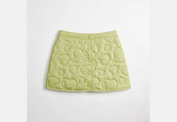 Coach Outlet Coachtopia Loop Quilted Heart Mini Skirt - Green