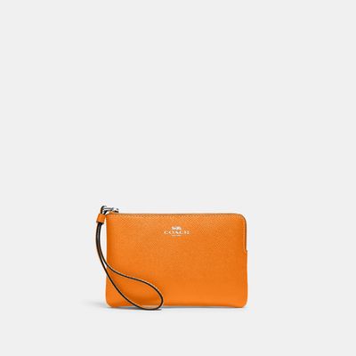 Coach Outlet Corner Zip Wristlet - Orange