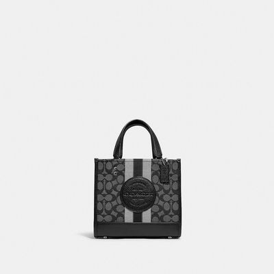 Coach Outlet Dempsey Tote 22 In Signature Jacquard With Stripe And Coach Patch - Multi