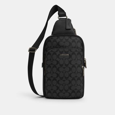 Coach Outlet Ethan Pack In Signature Canvas - Black