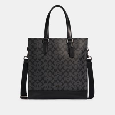 Coach Outlet Graham Structured Tote In Signature Canvas - Black