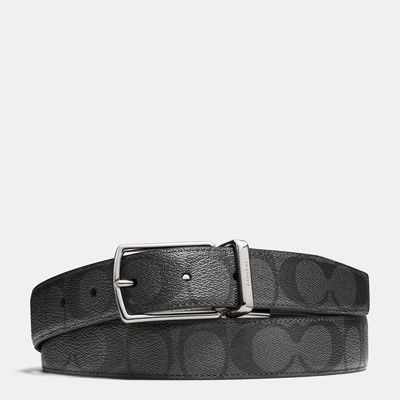 Coach Outlet Harness Buckle Cut To Size Reversible Belt, 30 Mm - Grey