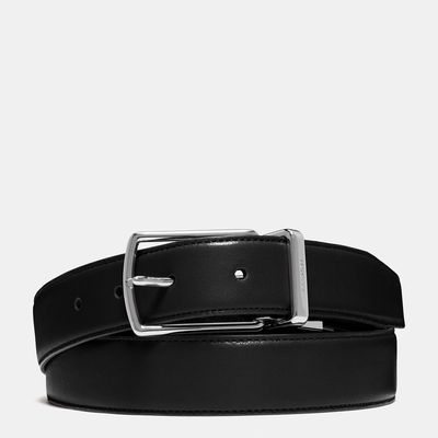 Coach Outlet Harness Buckle Cut To Size Reversible Belt, 32 Mm - Black