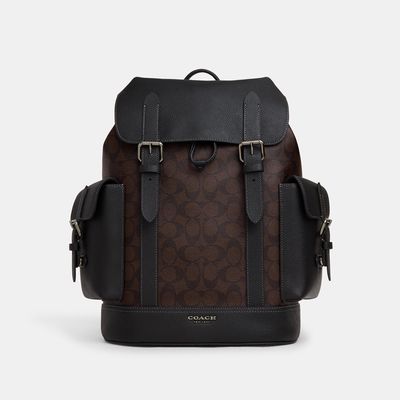 Coach Outlet Hudson Backpack In Signature Canvas - Brown