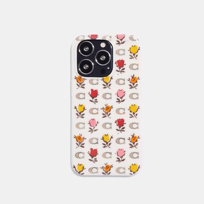 Coach Outlet Iphone 14 Pro Case With Badlands Floral Print - Multi