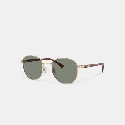 Coach Outlet Metal Round Sunglasses - Green