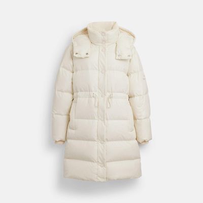 Coach Outlet Mid Down Puffer - Beige