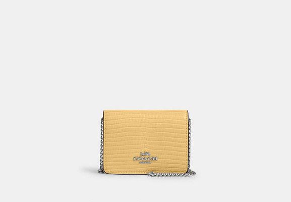 Coach Outlet Mini Wallet On A Chain - Beige