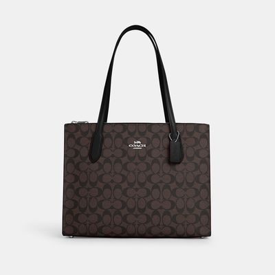 Coach Outlet Nina Tote In Signature Canvas - Brown