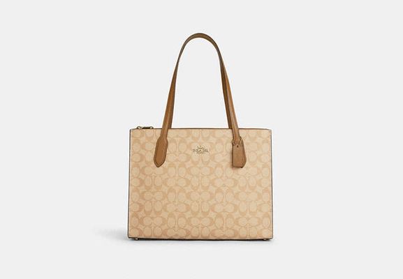 Coach Outlet Nina Tote In Signature Canvas - Dun