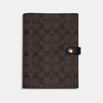 Coach Outlet Notebook In Signature Canvas - Brown