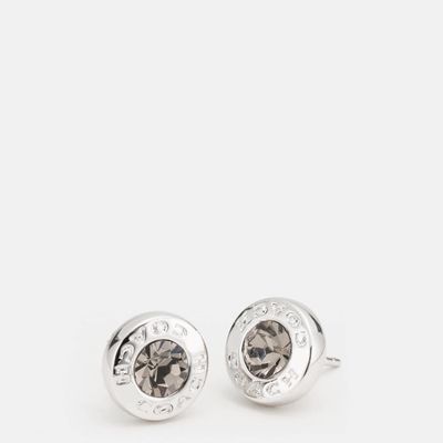 Coach Outlet Open Circle Stone Stud Earrings - Grey