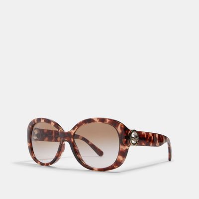 Coach Outlet Oversized Metal Soft Square Sunglasses - Pink