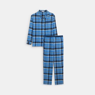 Coach Outlet Plaid Pajama Set - Blue