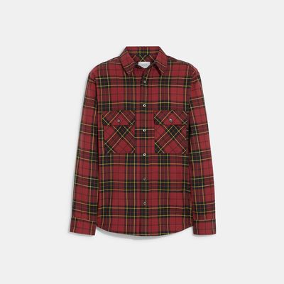 Coach Outlet Relaxed Button Up Shirt - Red