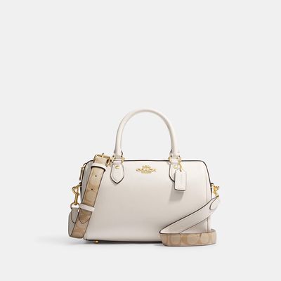 Coach Outlet Rowan Satchel With Signature Canvas - White