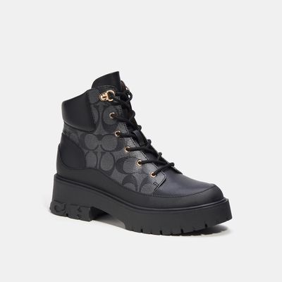 Coach Outlet Royce Bootie In Signature Canvas - Black